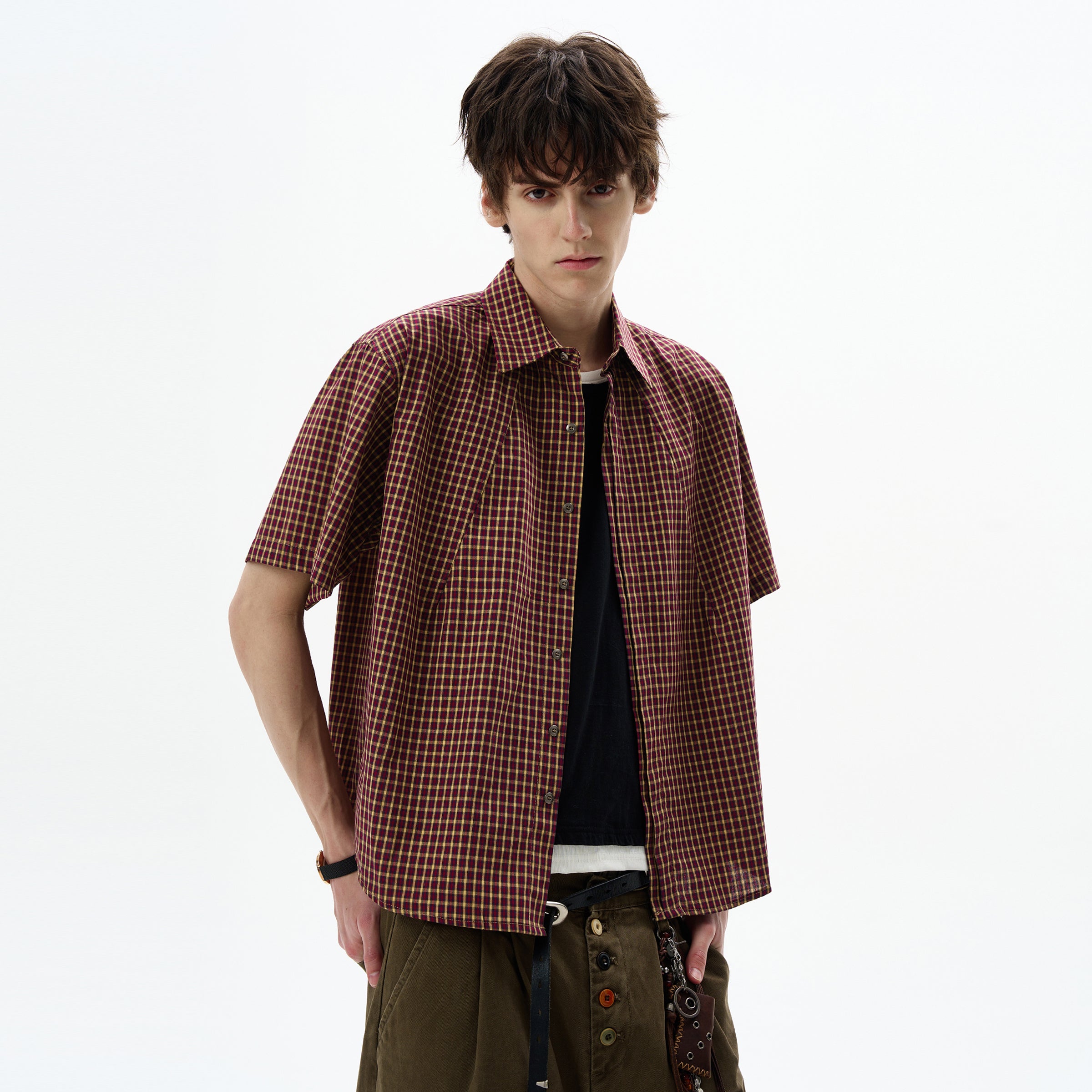 MADWITCH VINTAGE CHECKERED SHIRT #CW1201