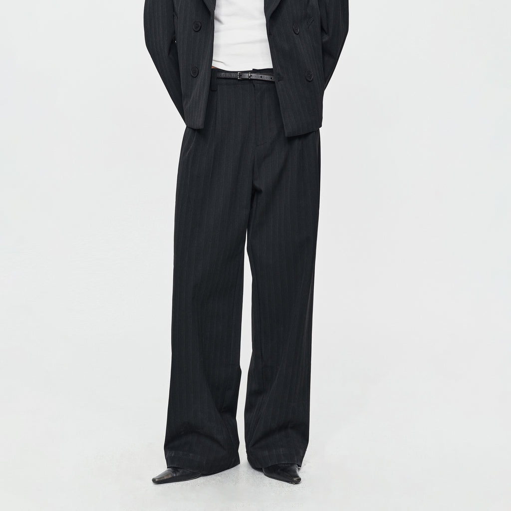 MADWITCH PINSTRIPE WIDE-LEG TROUSERS #AW26125