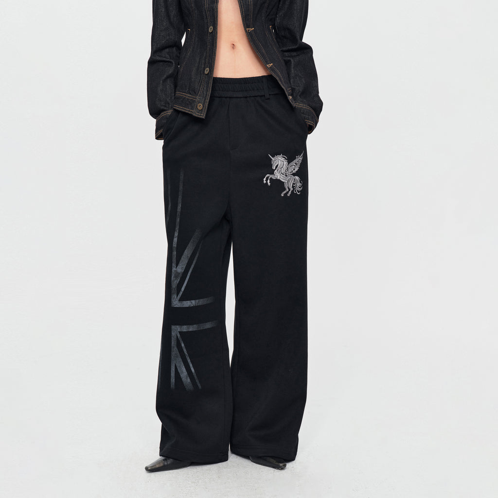 MADWITCH UNICORN STAR WIDE-LEG SWEATPANTS #C1029