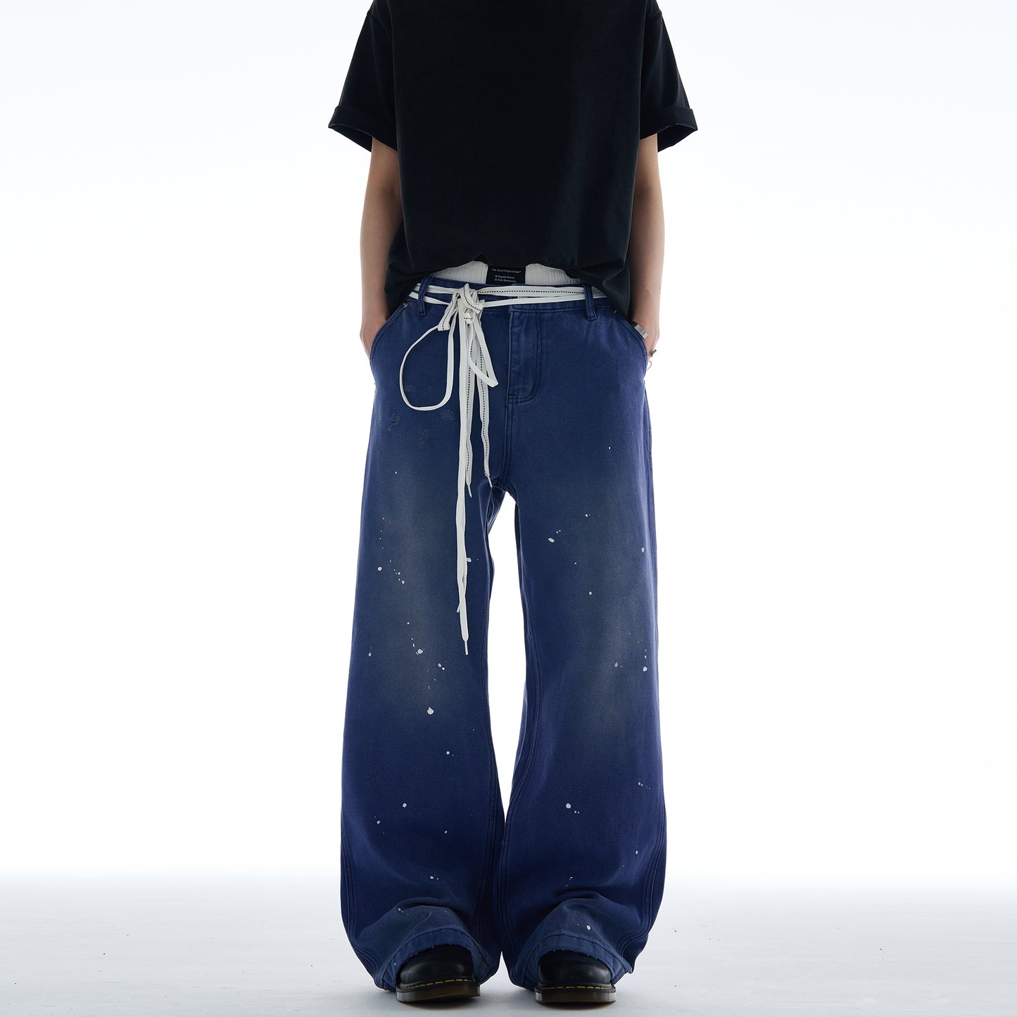 MADWITCH VINTAGE SPLATTERED DENIM JEANS #G6671