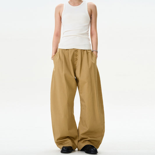 MADWITCH BUTTON-FLY BAGGY CASUAL PANTS #CK6613