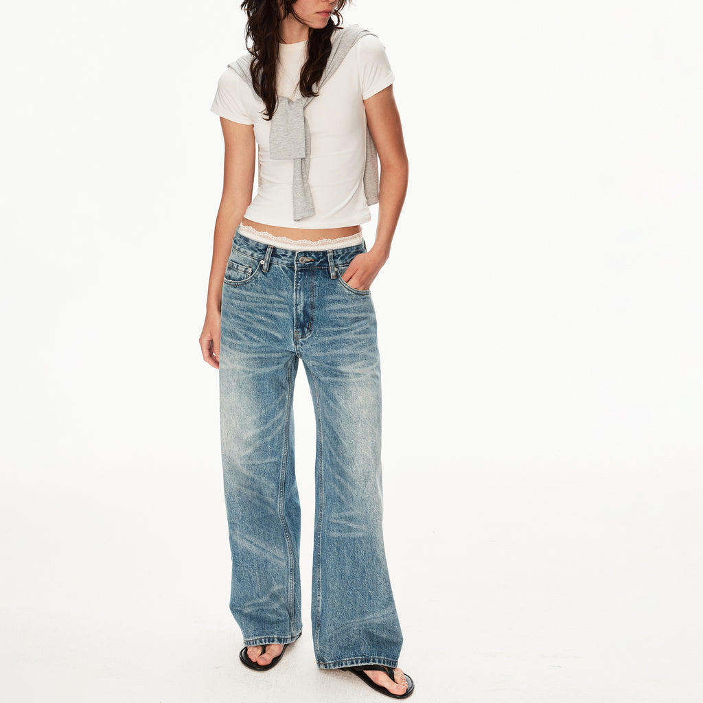 MADWIT VINTAGE STRAIGHT JEANS #GPC5590