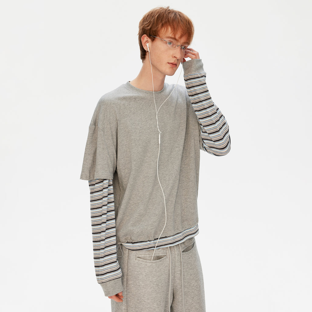 MADWITCH PATCHWORK FAUX LAYER TEE #26008