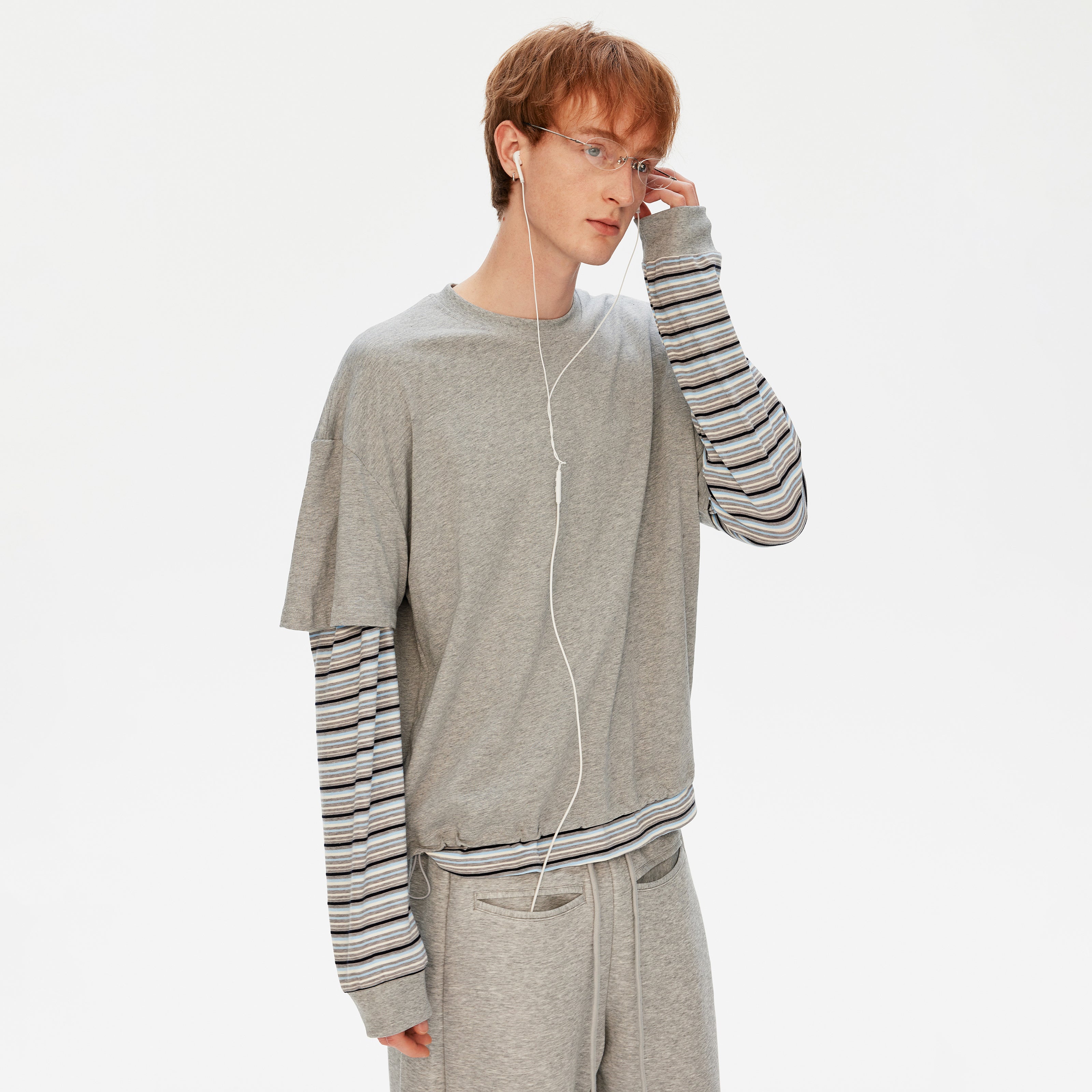 MADWITCH PATCHWORK FAUX LAYER TEE #26008