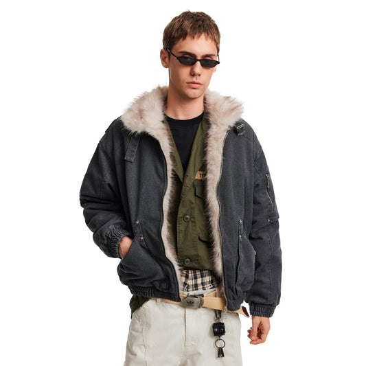 MADWITCH DENIM PILE PARKA #BM350