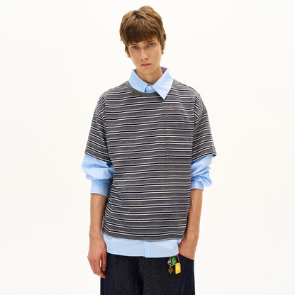 MADWITCH UNISEX FAKE TWO-PIECE LONG SLEEVE TOP #T009