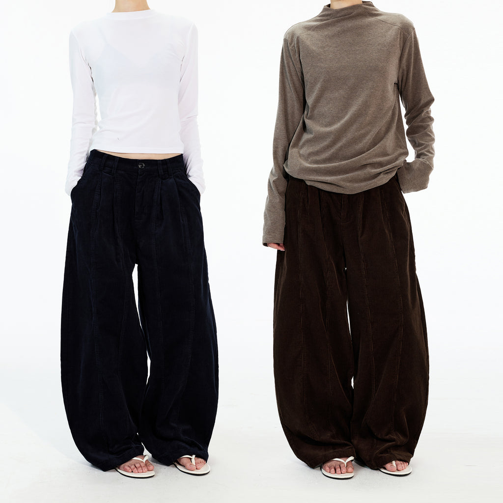MADWITCH DOUBLE PLEAT CORDUROY TROUSERS #CK6935