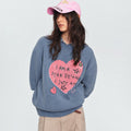 MADWITCH GRAFFITI HEART OVERSIZED SWEATER #MY2609