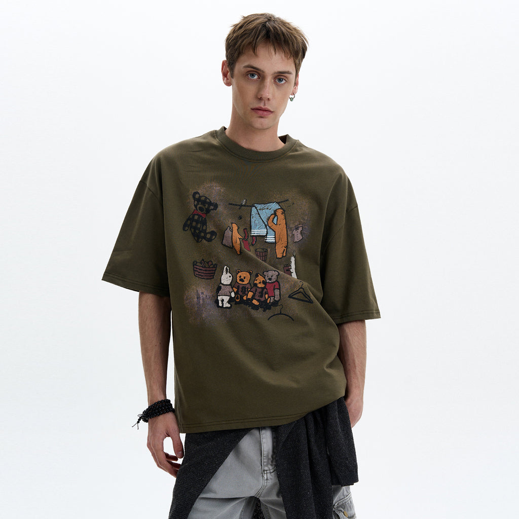 MADWITCH VINTAGE PRINT TEE #321