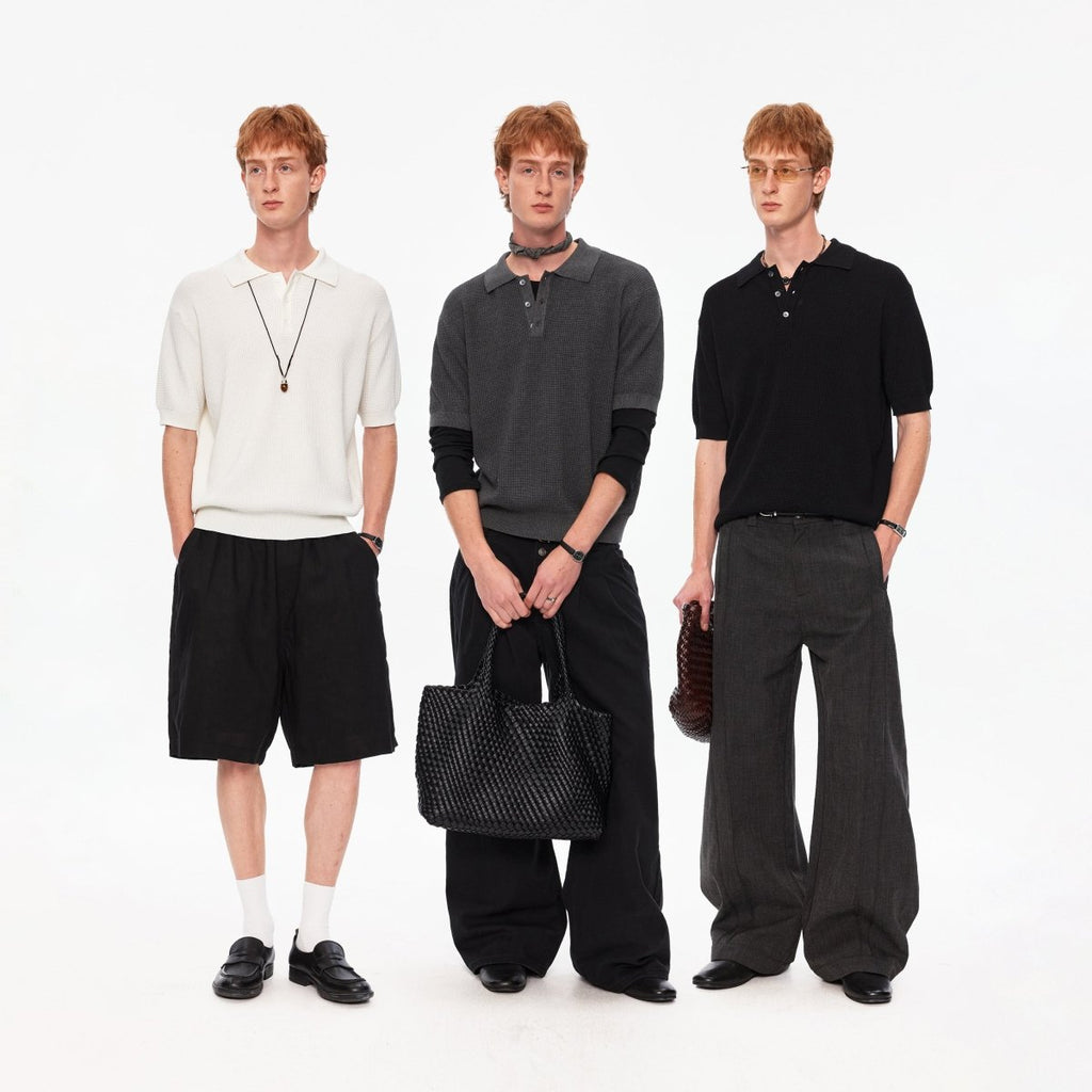 MADWITCH VINTAGE WAFFLE KNIT TEE MY610 - MadWitch Store