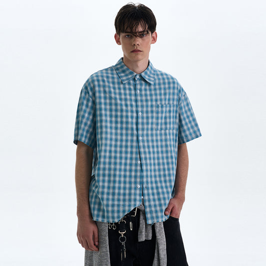 MADWITCH VINTAGE PLAID SHIRT #RC189