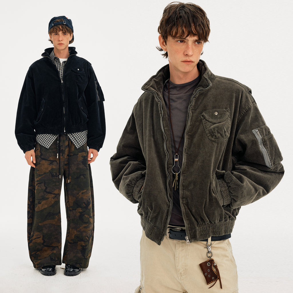 MADWITCH CORDUROY WORKWEAR QUILTED JACKET #25558