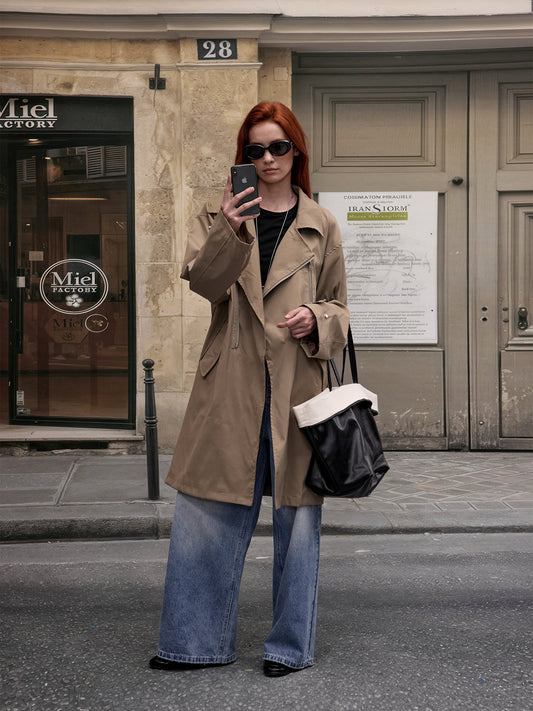 MADWITCH VINTAGE LONGLINE TRENCH COAT #G0098