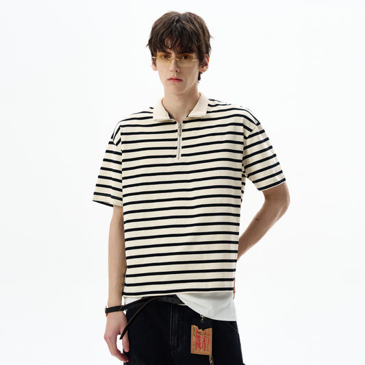 MADWITCH HALF-ZIP DESIGN TSHIRT #6973