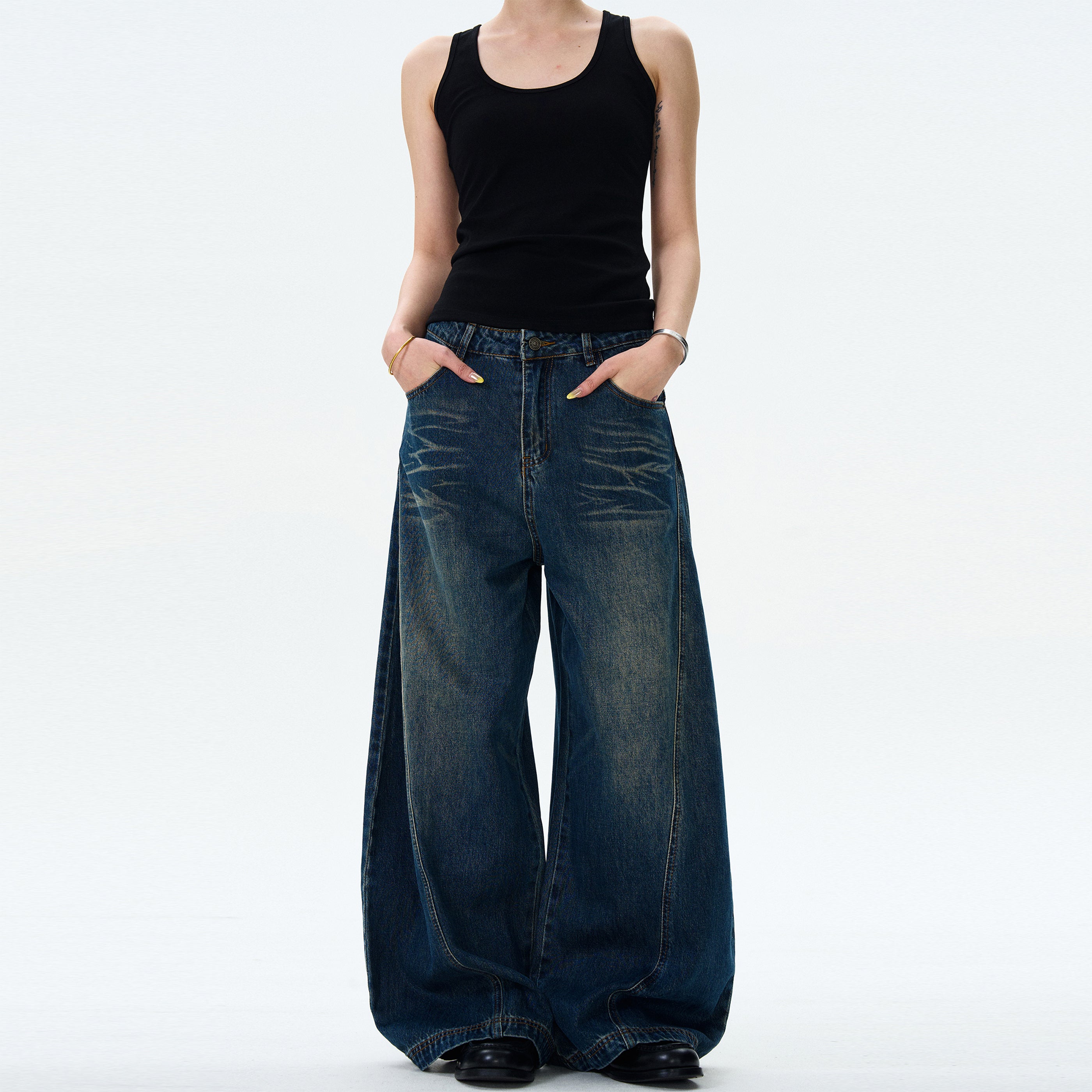 MADWITCH WIDE-LEG LOOSE JEANS #WHOA084