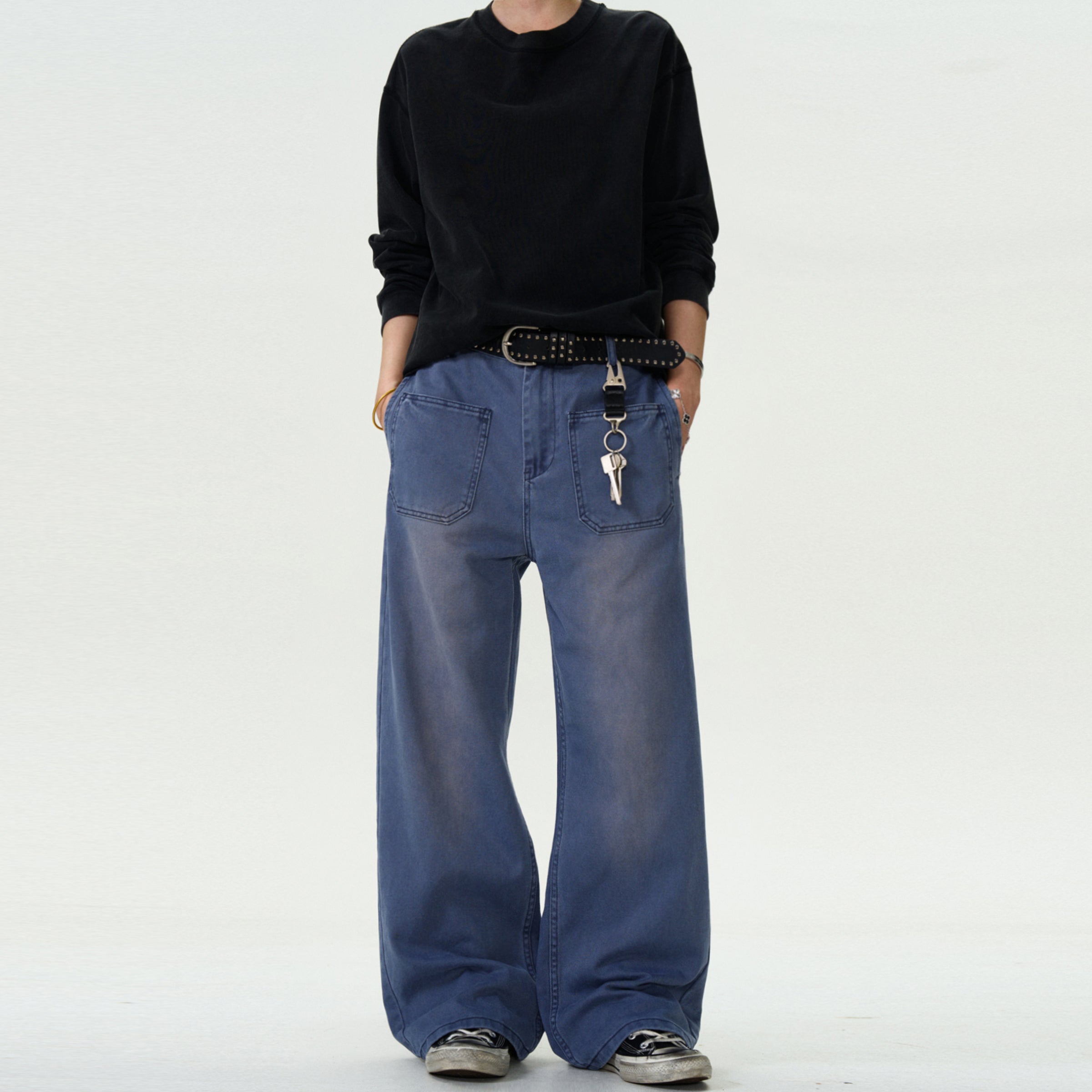 MADWITCH INSIDE-OUT WASHED DENIM PANTS #CK3369