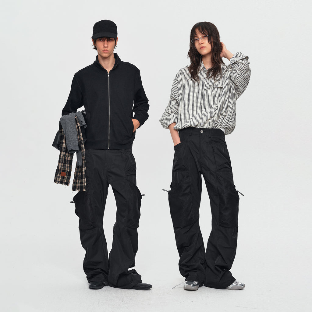 MADWITCH DECONSTRUCTED CURVED CARGO PANTS #CK61077