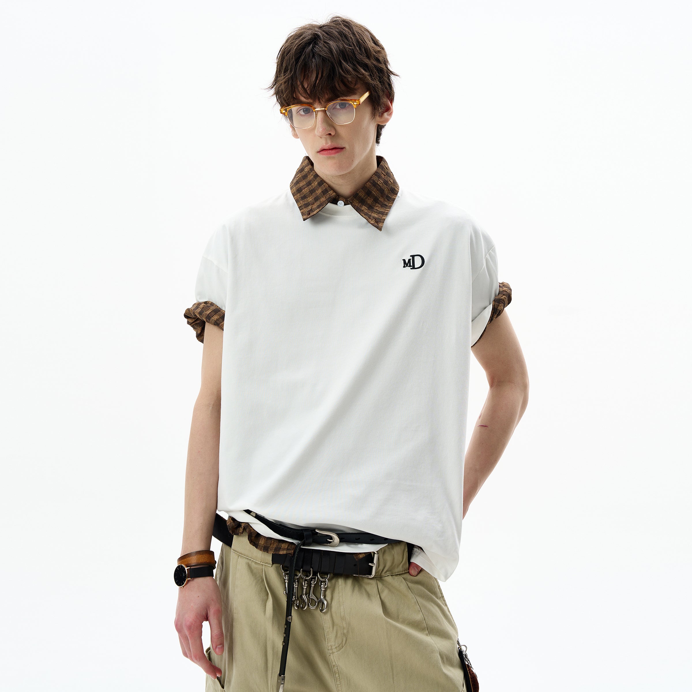 MADWITCH EMBOSSED PRINT TEE #MD4300