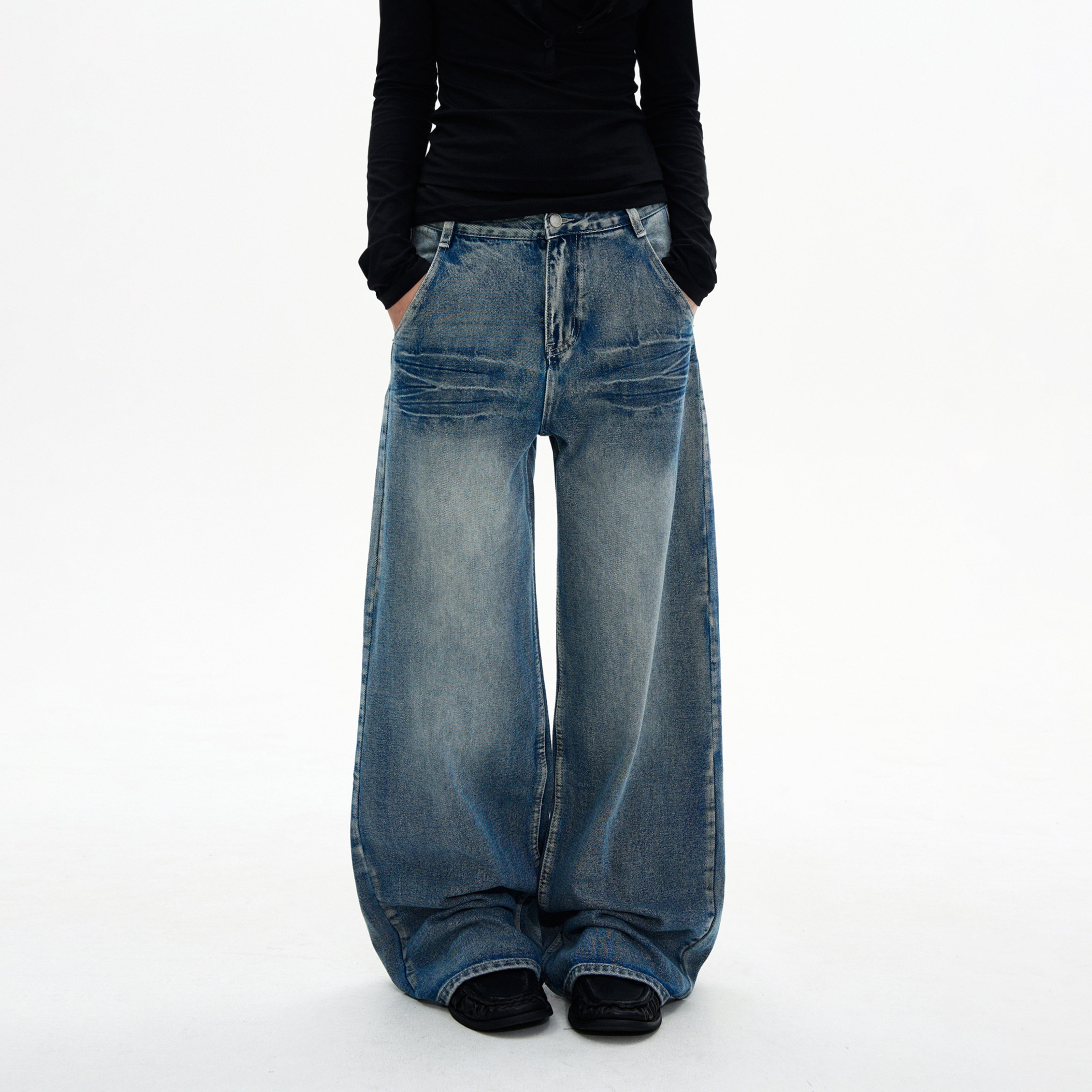 MADWITCH CRACK STRAIGHT DENIM #G6426