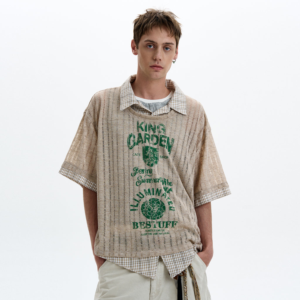 MADWITCH LAYERED KNIT TEE #T70