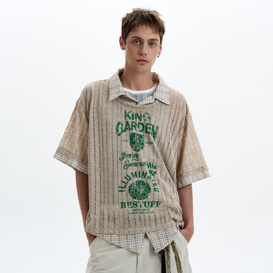 MADWITCH LAYERED KNIT TEE #T70