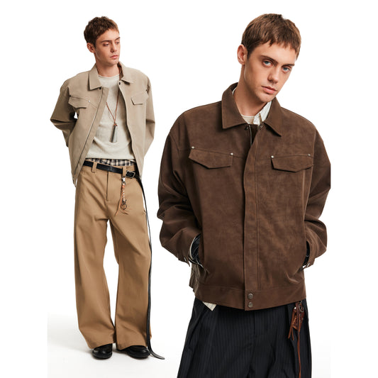 MADWITCH BARN SUEDE JACKET #C346Q25