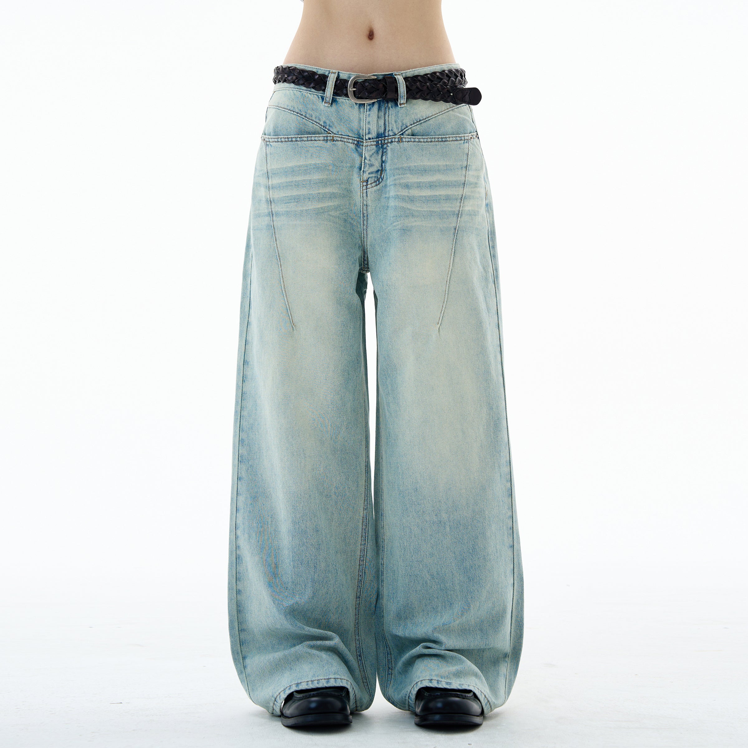 MADWITCH PATCHWORK DISTRESSED DENIM #K9653