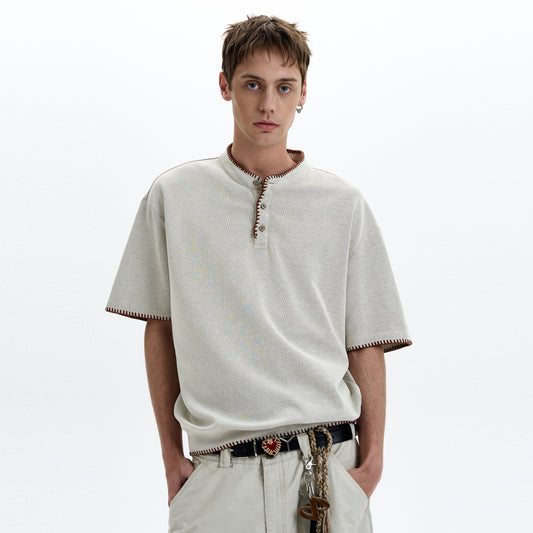MADWITCH HENLEY NECK TEE #C1699X25
