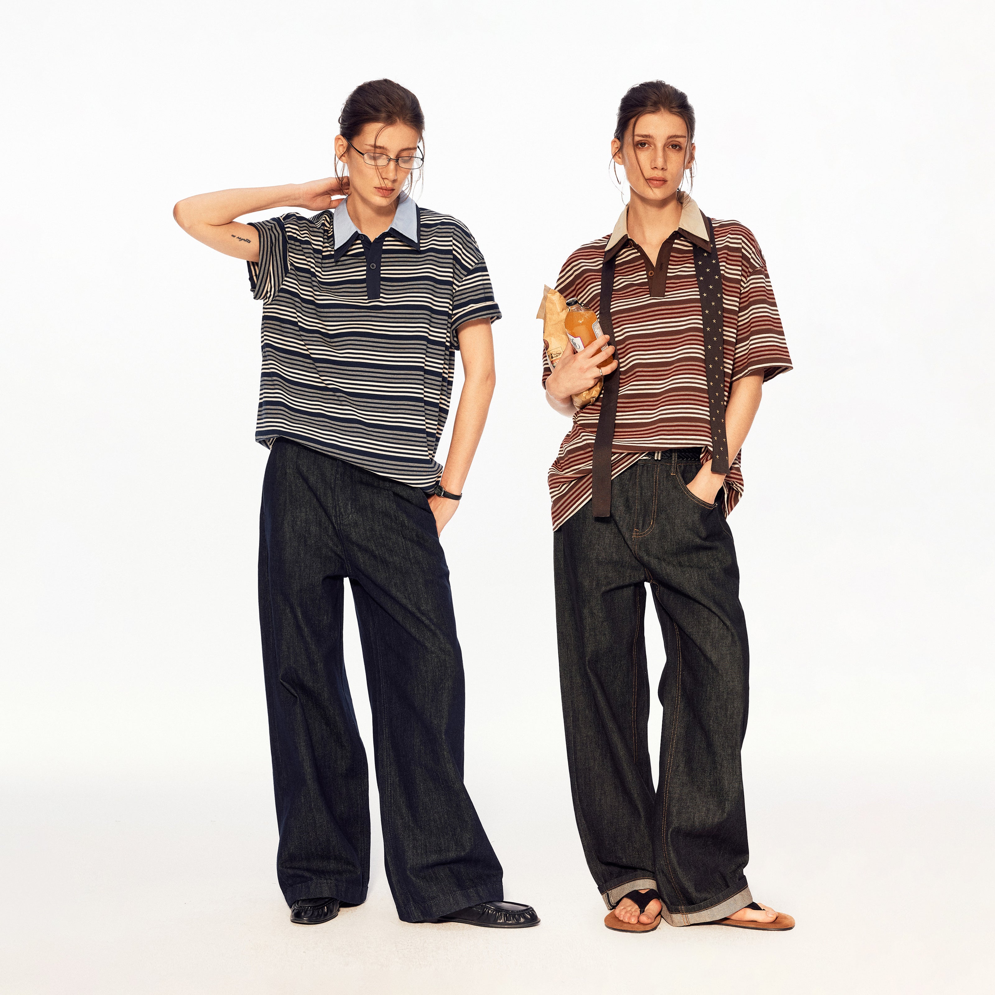 MADWITCH VINTAGE STRIPE POLO SHIRT #991250
