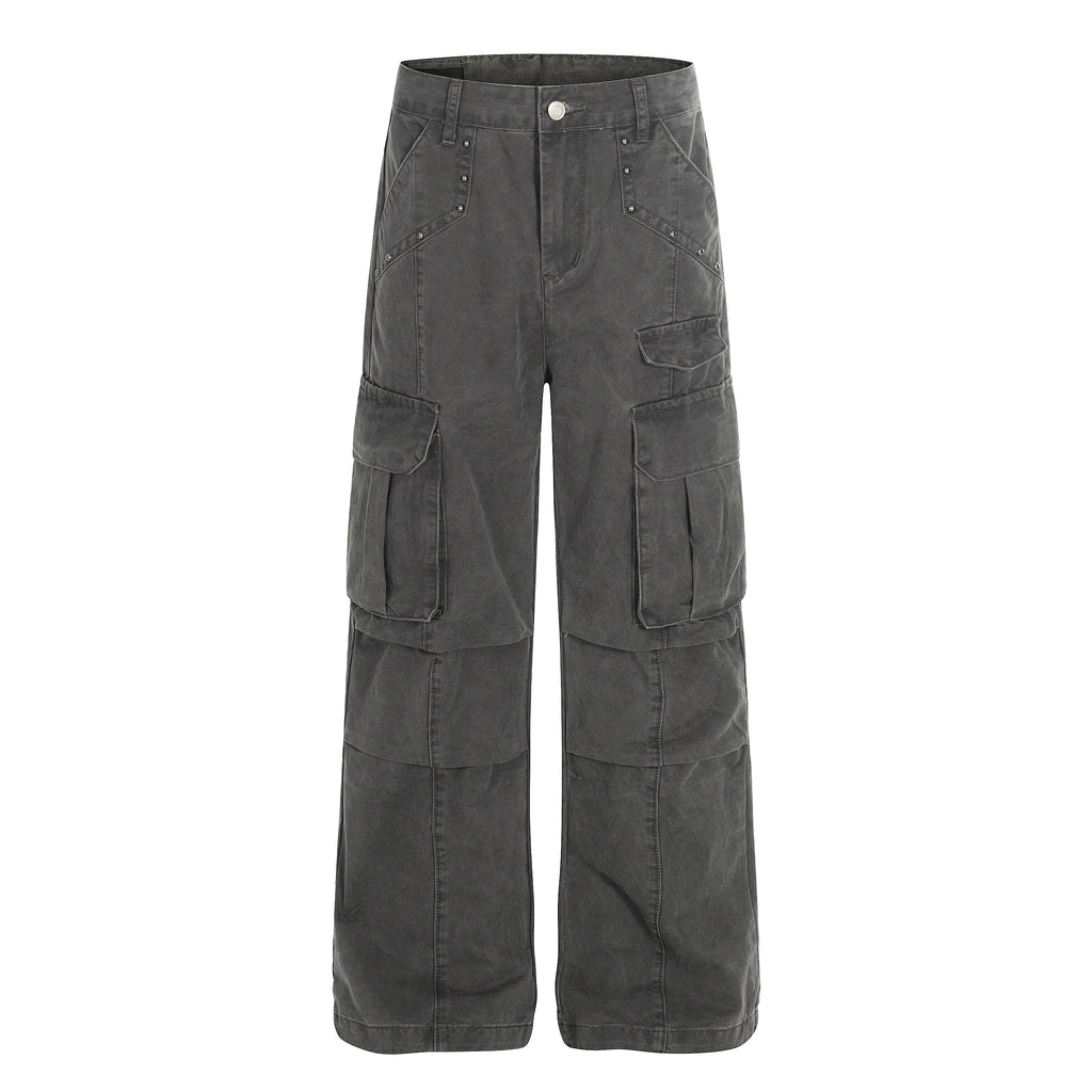 MADWITCH MULTI-POCKET PLEATED WORK PANTS #Z044