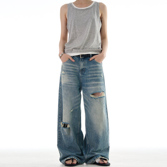 MADWITCH HIGH STREET VIBE DISTRESSED DENIM JEANS #K9559