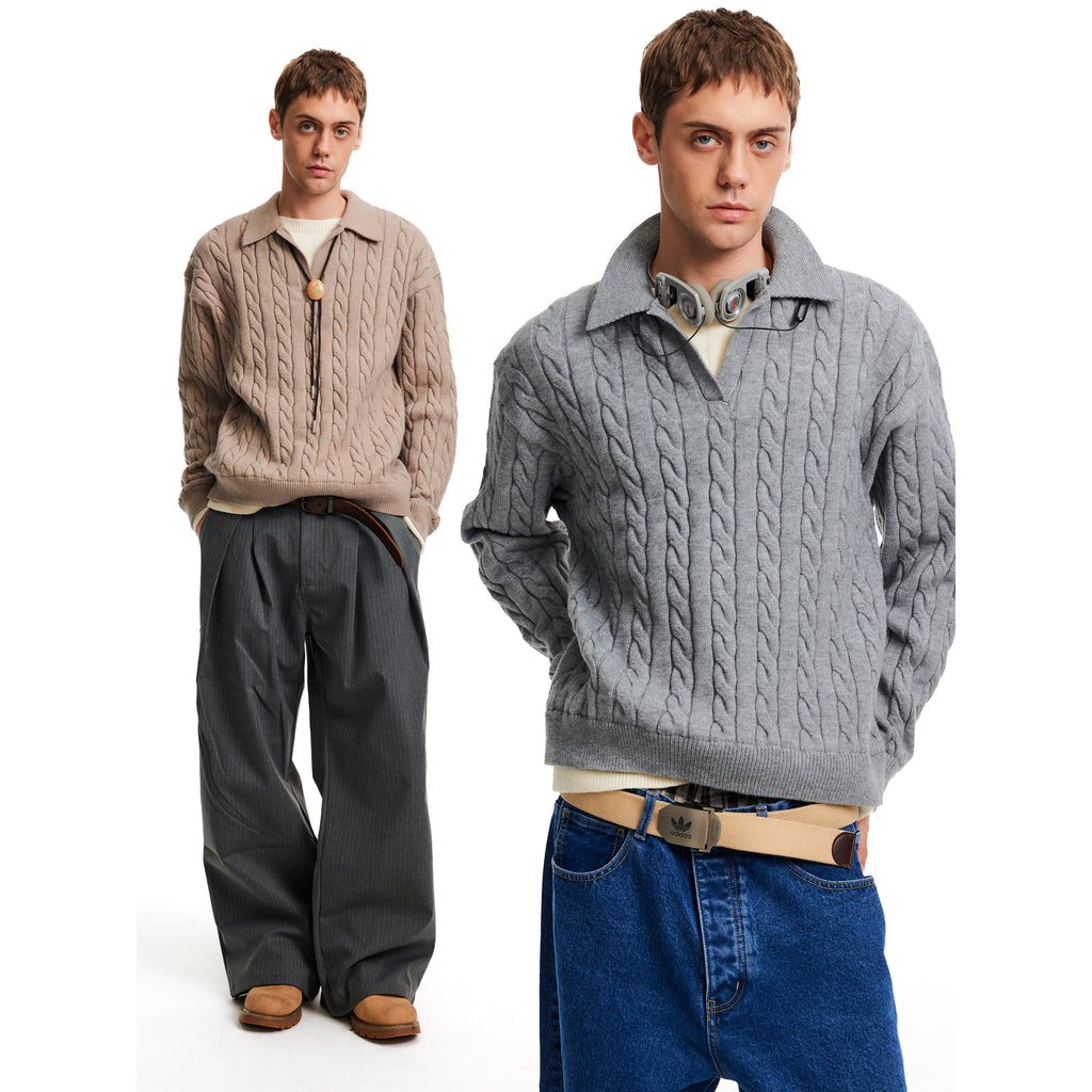 MADWITCH TWIST COLLAR KNIT #C2509Q25