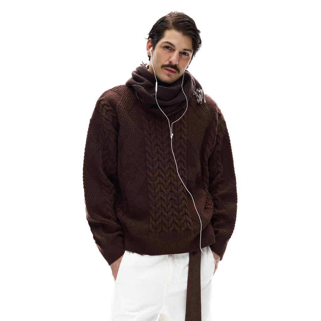 MADWITCH LOOSE CABLE SWEATER #MYO11