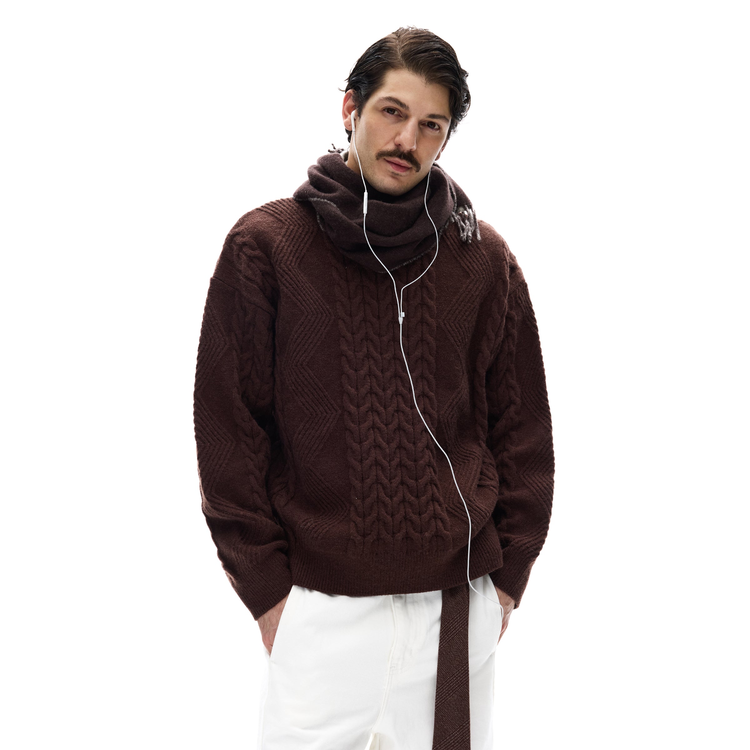 MADWITCH LOOSE CABLE SWEATER #MYO11