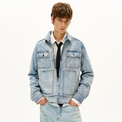 MADWITCH UNISEX VINTAGE WASHED DENIM JACKET #G6863