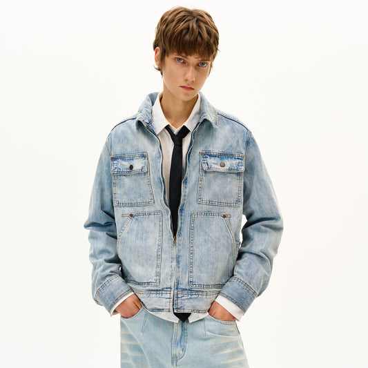 MADWITCH UNISEX VINTAGE WASHED DENIM JACKET #G6863