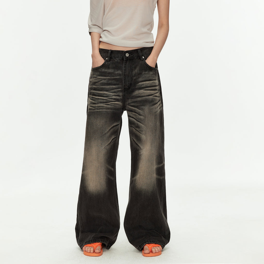 MADWITCH GRAY WASH BAGGY JEANS #GPC5608
