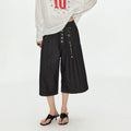 MADWITCH STRIPED PARIS BUCKLE PANTS #CK3633D
