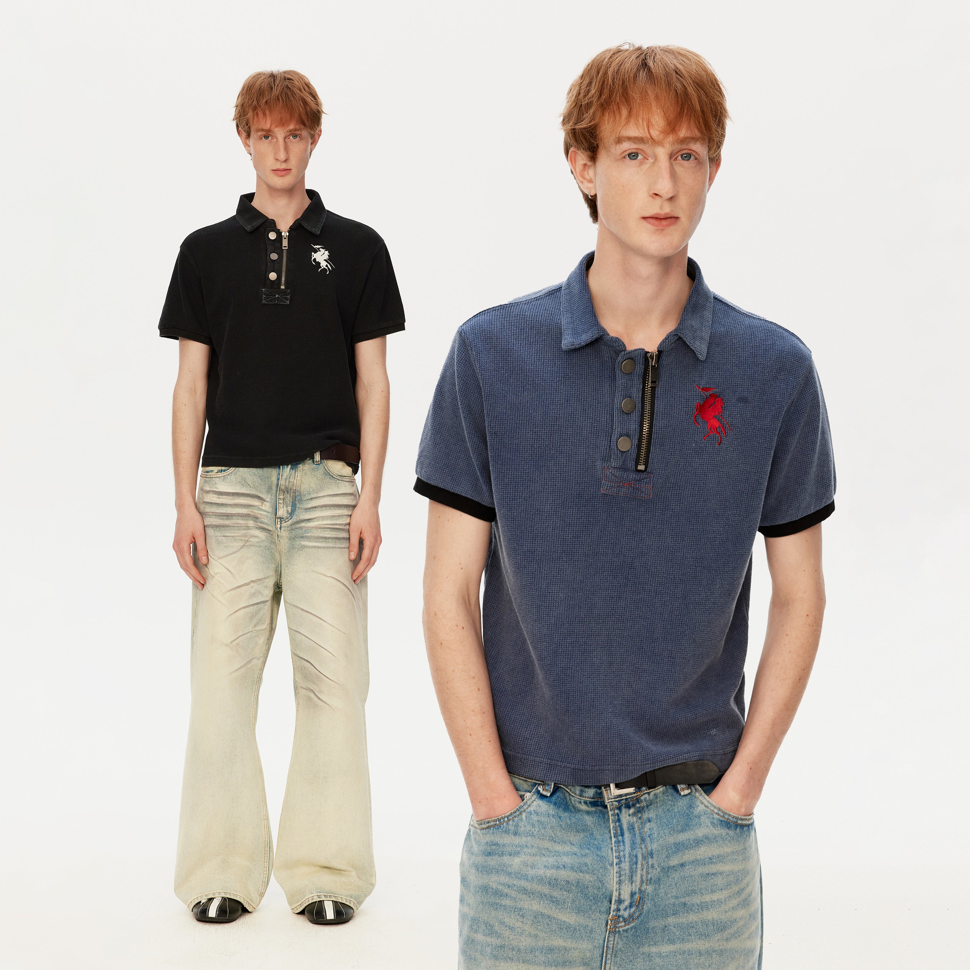 MADWITCH WASHED POLO TEE #AW26013