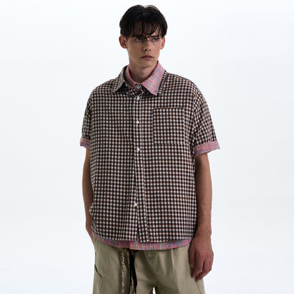 MADWITCH POLKA DOT CHECKERED SHIRT #CR222