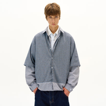 MADWITCH DECONSTRUCTED PANELED SHIRT #RC013