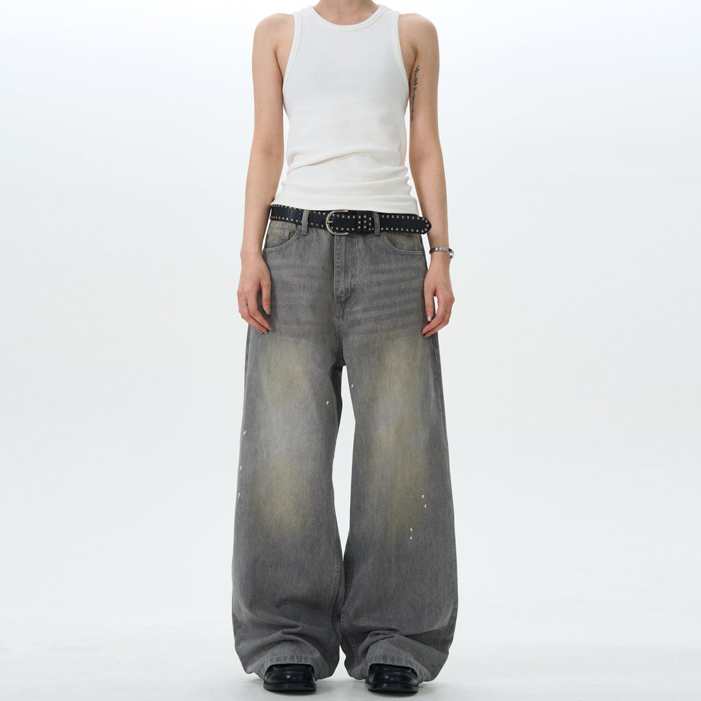 MADWITCH INK SPLASH WASHED JEANS #CK5391