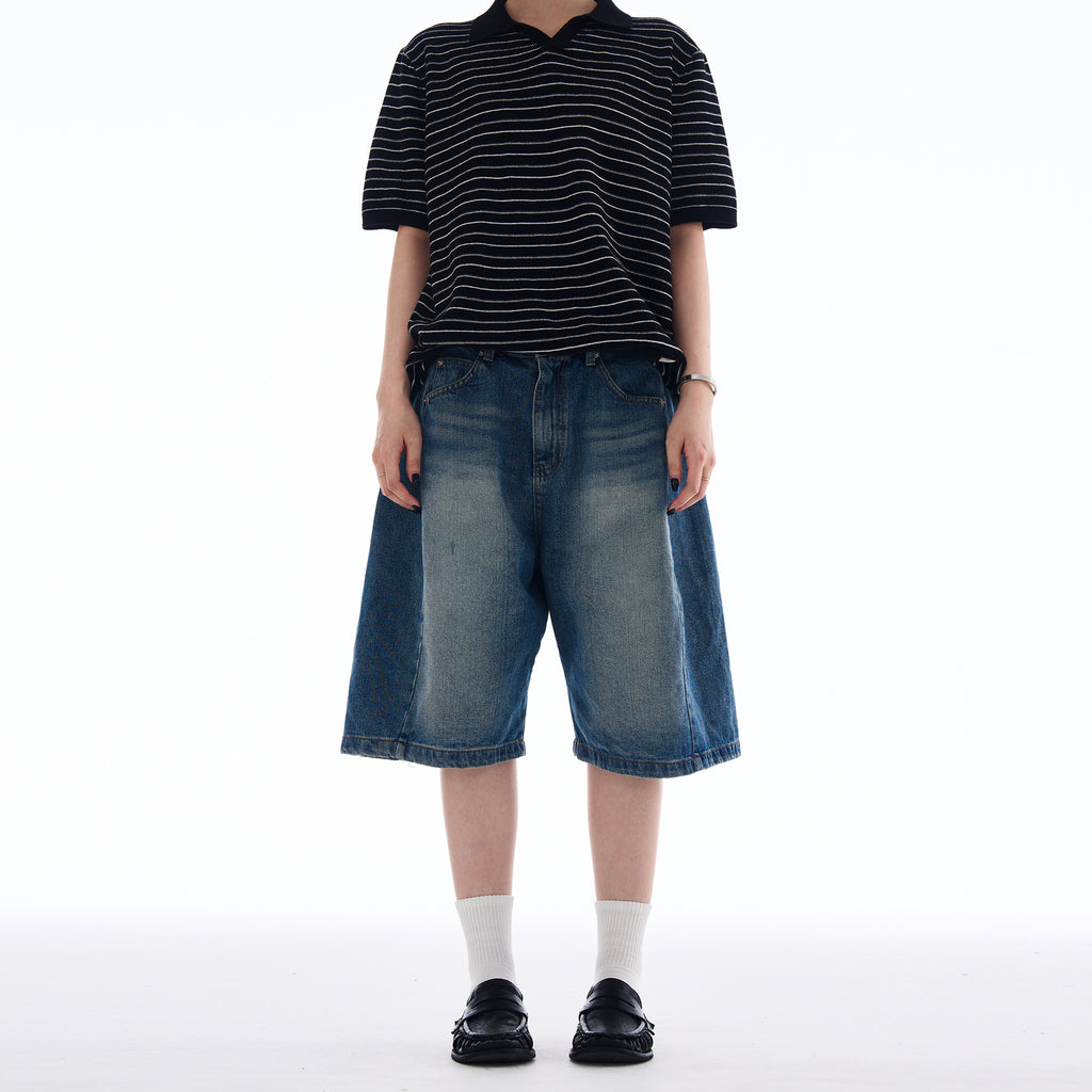 MADWITCH EXTRA BAGGY CROPPED JEANS #L811