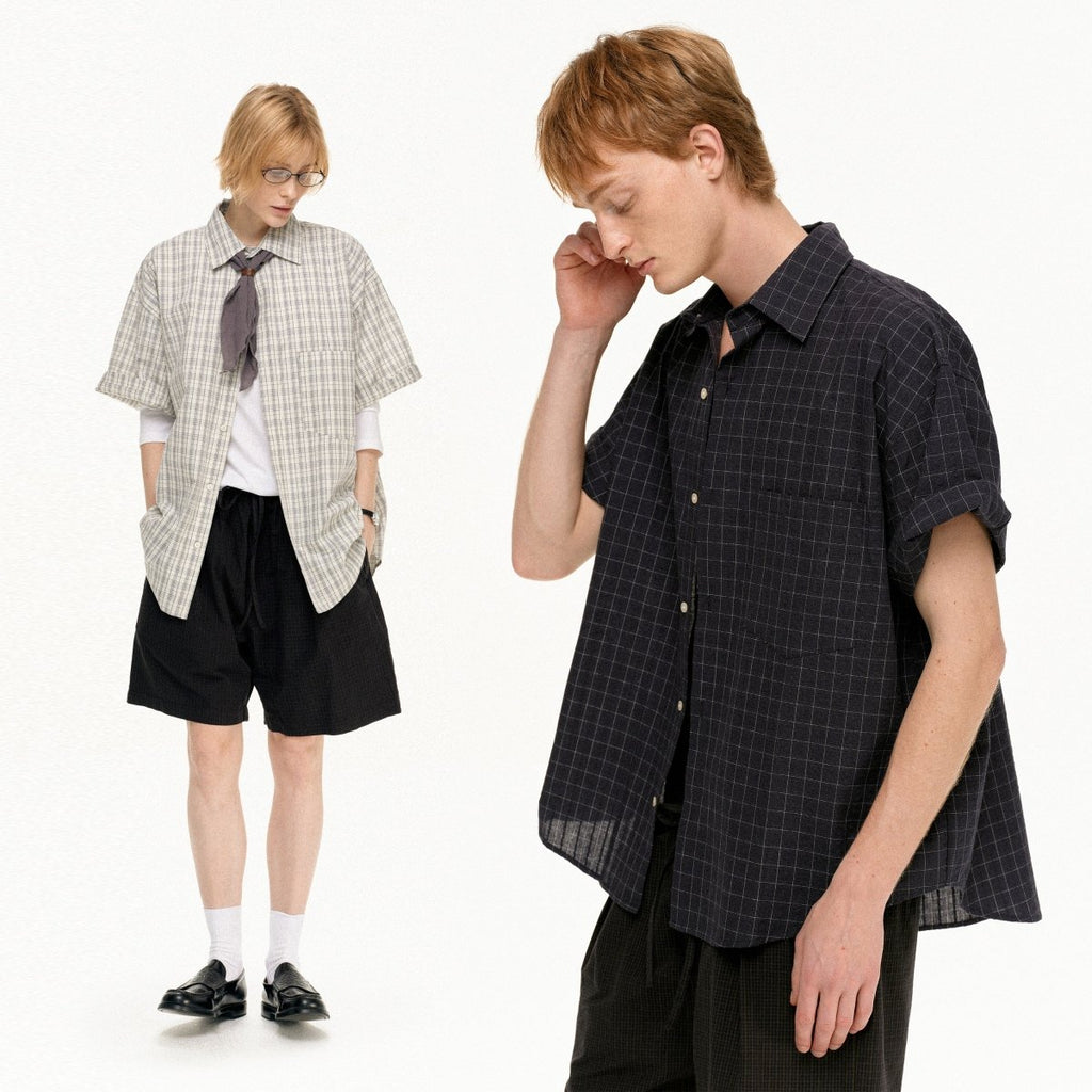 MADWITCH VINTAGE PLAID RELAXED SHIRT 26007 - MadWitch Store