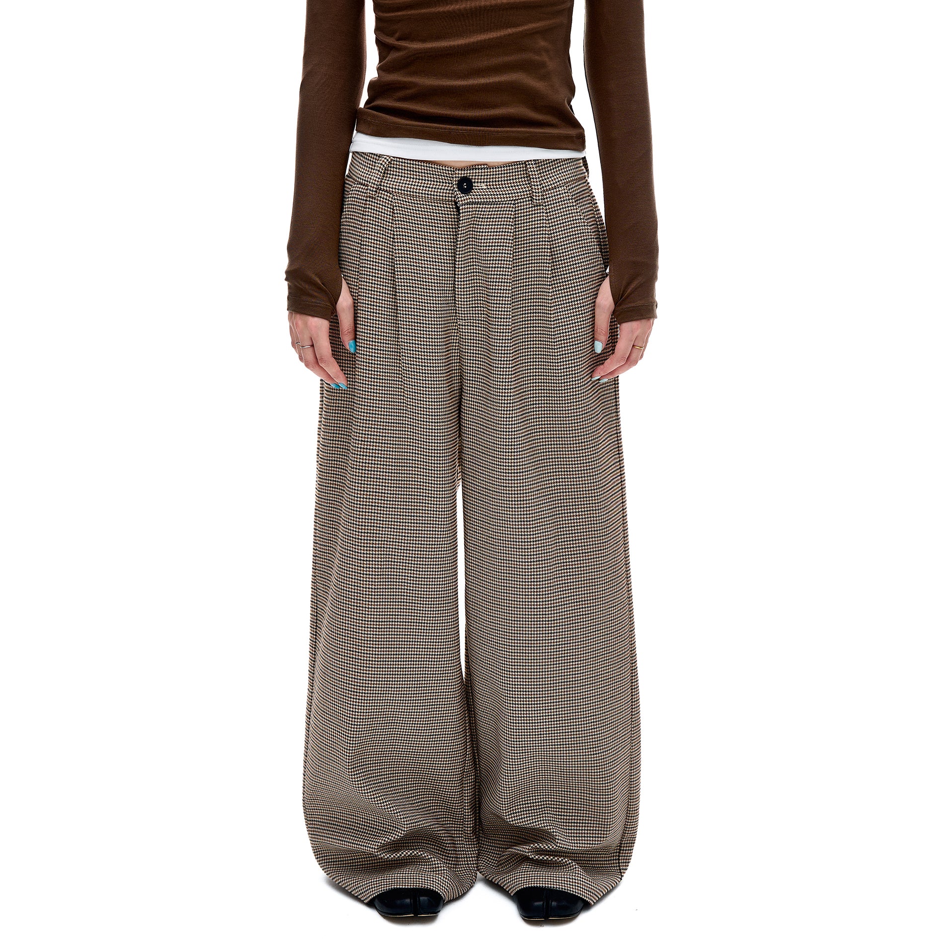 MADWITCH DOGTOOTH PATTERN PANTS #OM6503