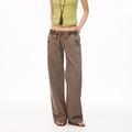 MADWITCH WASHED DISTRESSED DRAWSTRING CARGO PANTS #A635