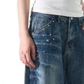 MADWITCH STUDDED VINTAGE JEANS #FX069