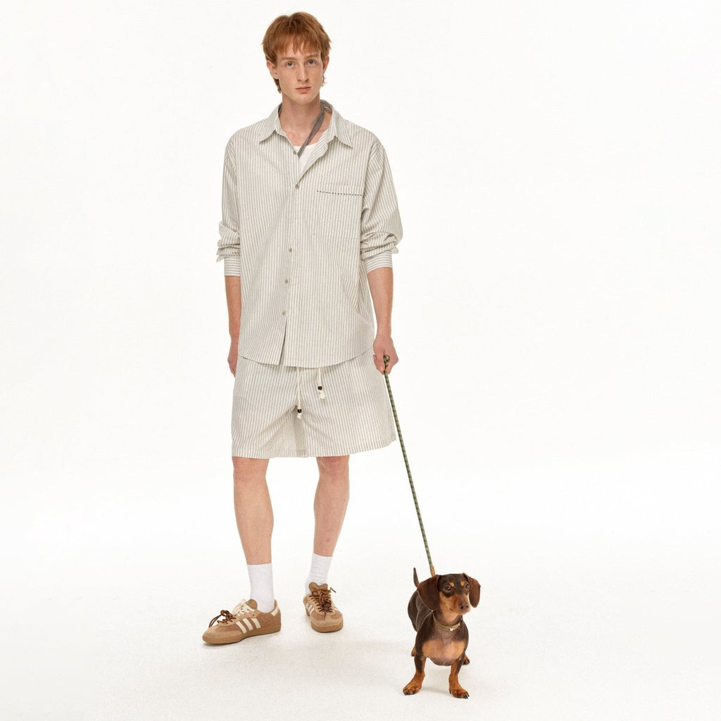 MADWITCH HERITAGE LINEN SHORTS SET 9613 - MadWitch Store
