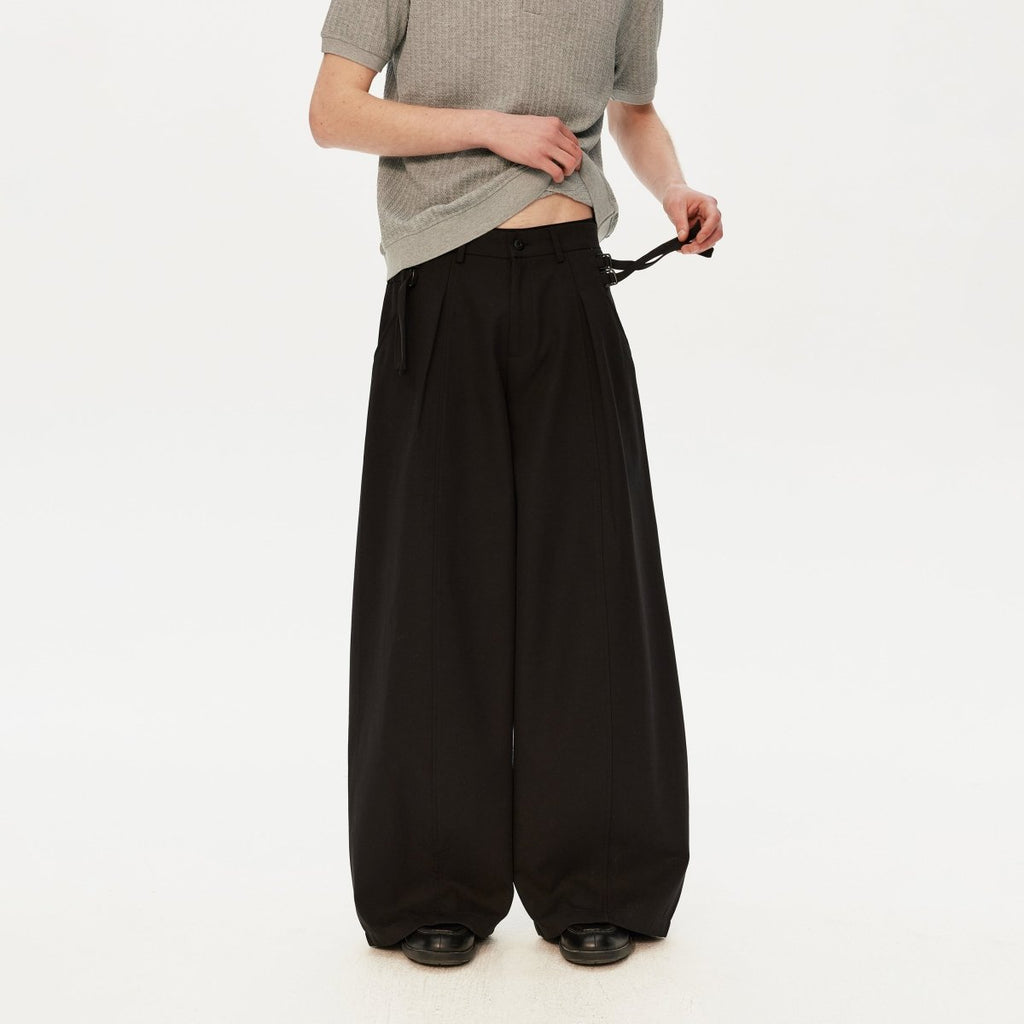 MADWITCH WIDE DRAPED TROUSERS 56013K - MadWitch Store