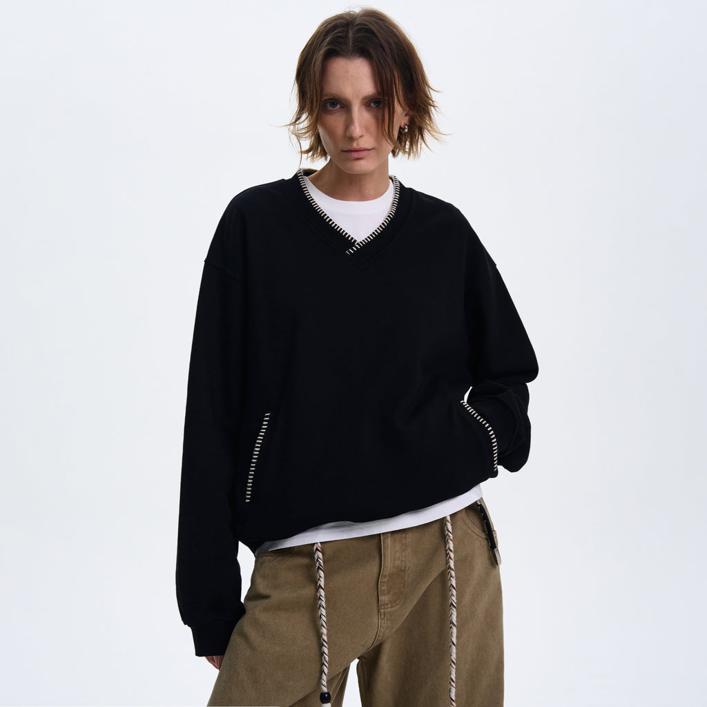 MADWITCH V-NECK CASUAL LONG SLEEVE #0207